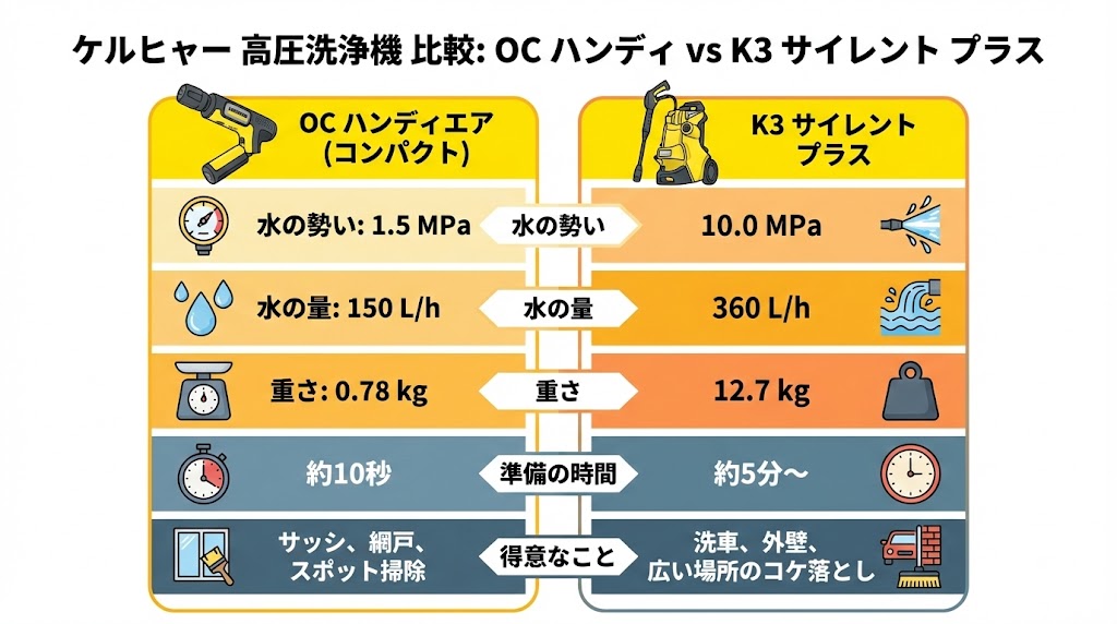 OCハンディエアVSK3サイレントプラス比較画像