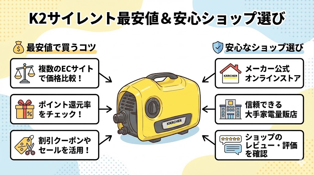 K2サイレントを一番安く買うコツと、安心なショップ選び