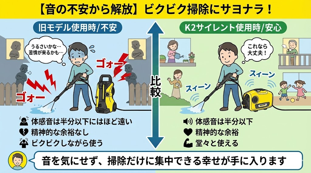 驚くほどの「静かさ」（お隣さんに気を使わない）