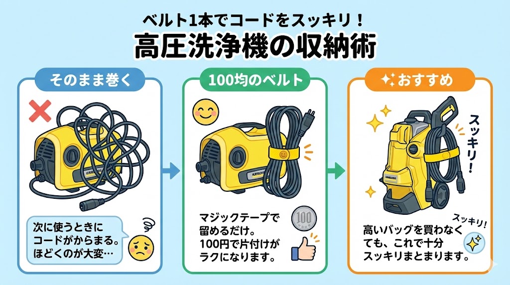 コードの整理｜100均のベルトでスッキリまとめる方法