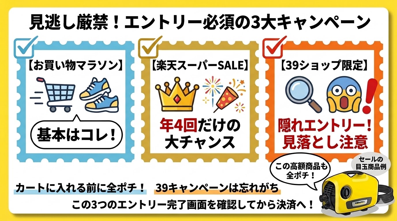 楽天市場の狙うべき必須キャンペーン