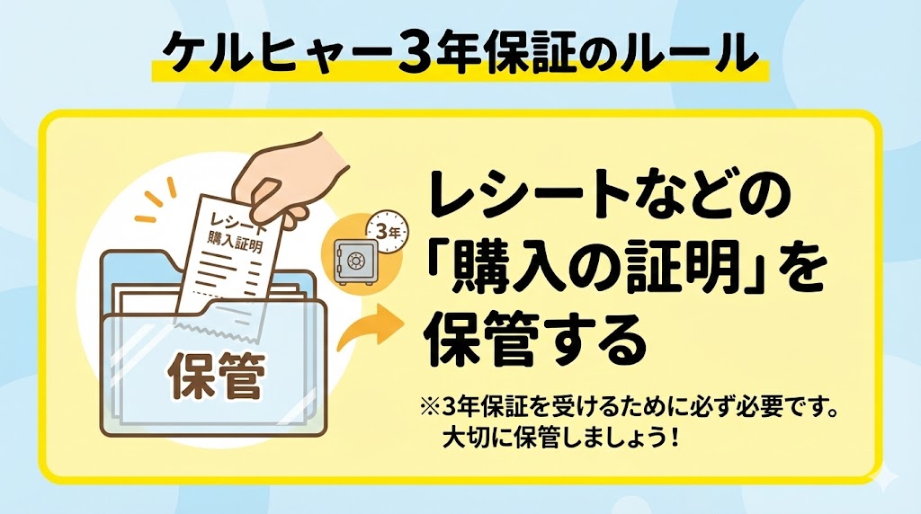 レシートなどの「購入の証明」を保管する
