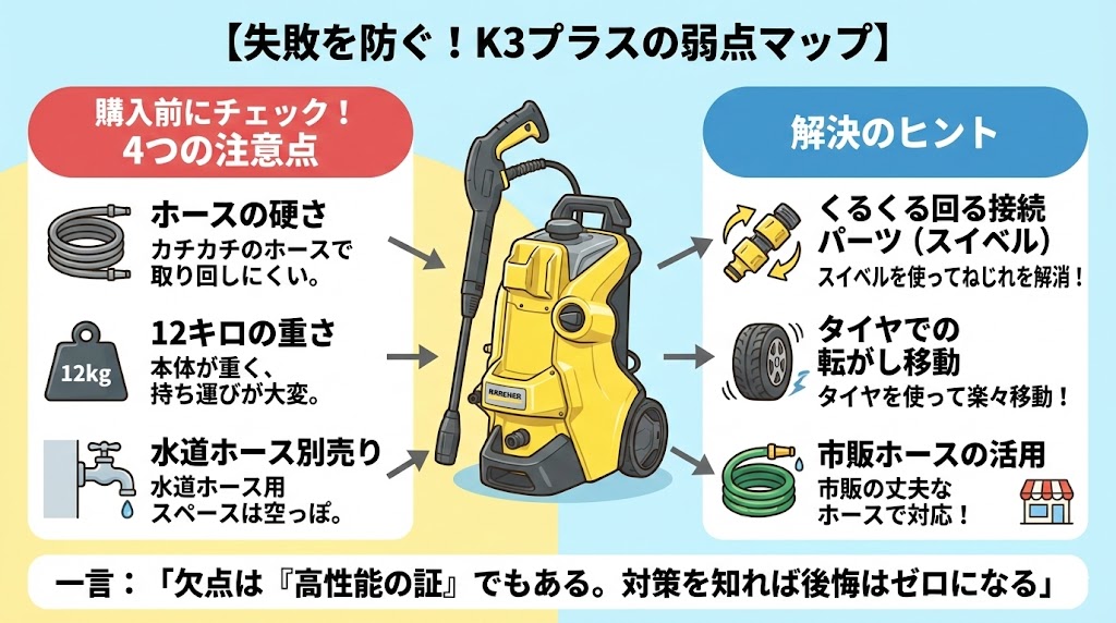 実際に使ってわかったK3サイレントプラスの悪い口コミ(デメリット)