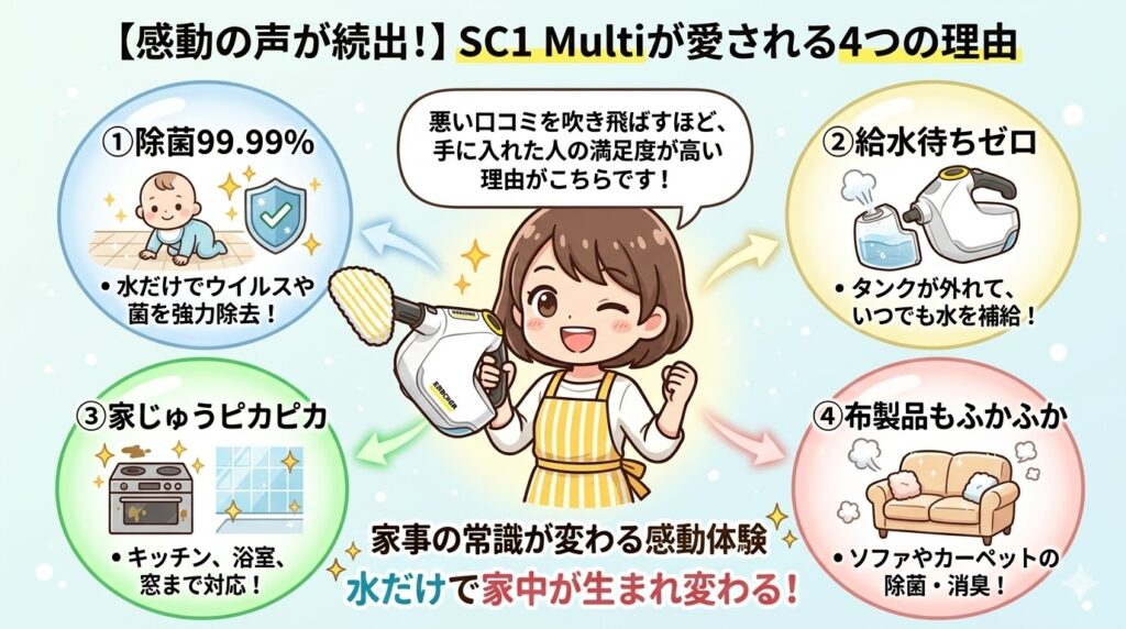 ケルヒャーSC1 Multi4つの良い口コミ・メリット