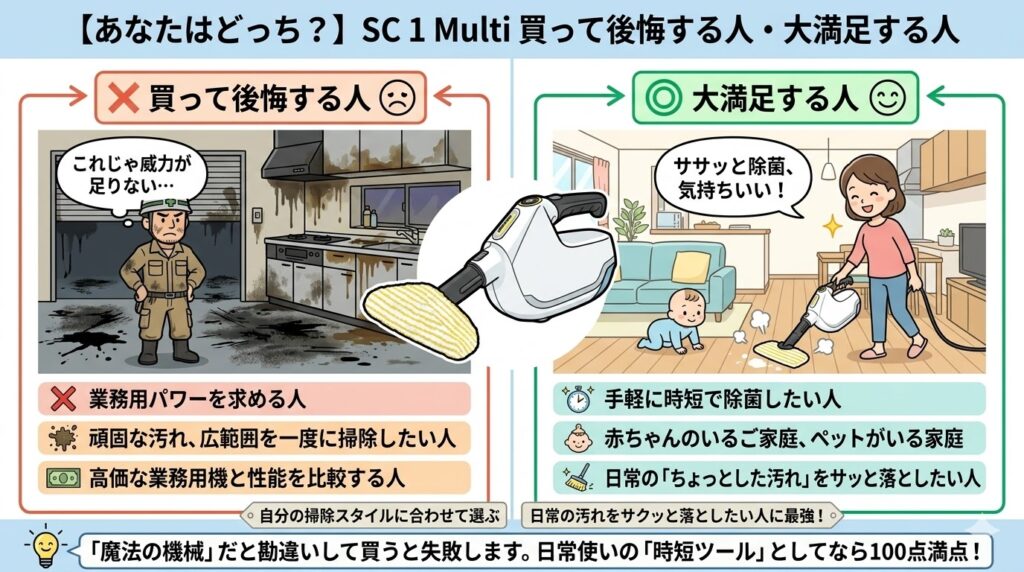 ケルヒャーSC1 Multiをおすすめする人・しない人