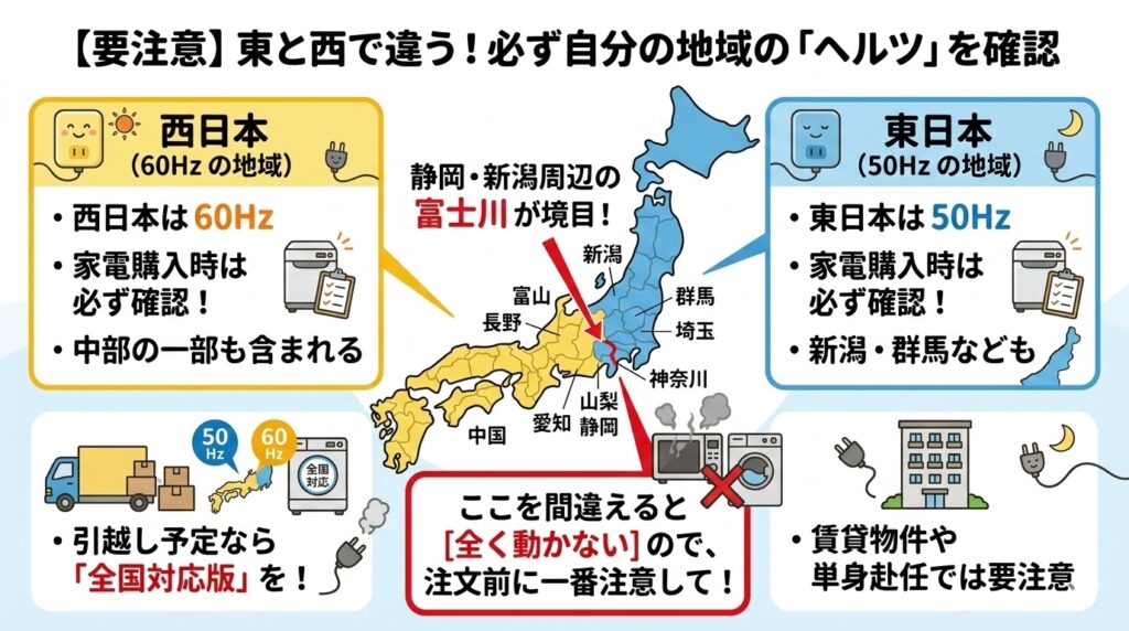 ケルヒャー、周波数を選ぶときの注意点
