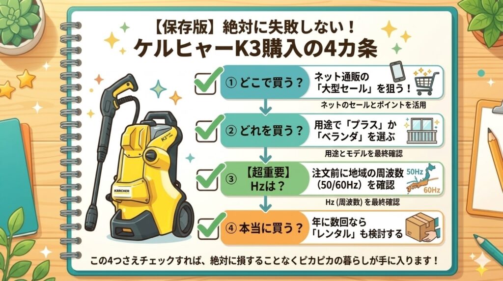 ケルヒャーK3サイレントプラスを安く買う方法まとめ！
