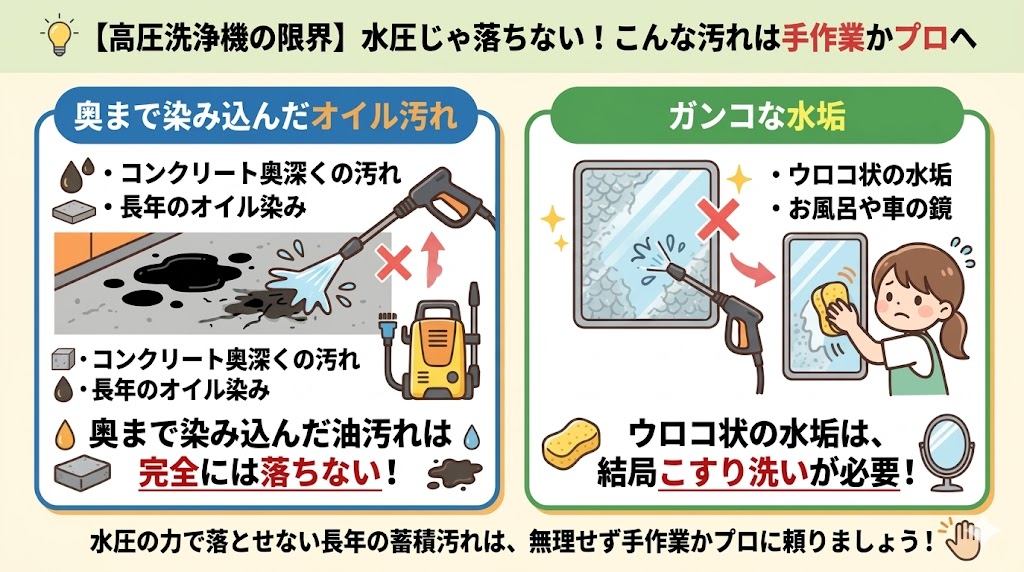家庭用では落とせない汚れもある