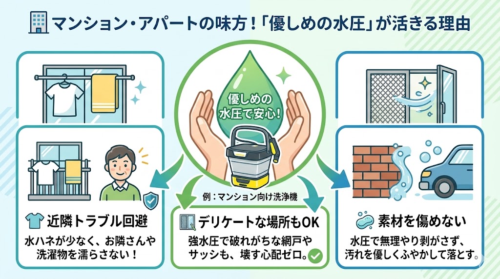 OC3フォルダブル　マンションで活きる「優しめの水圧」