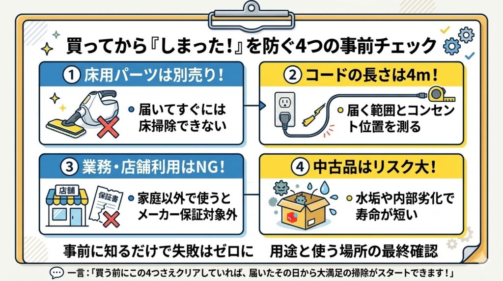 ケルヒャーSC 1 Multiを安く買う前に！絶対に確認すべき4つの注意点