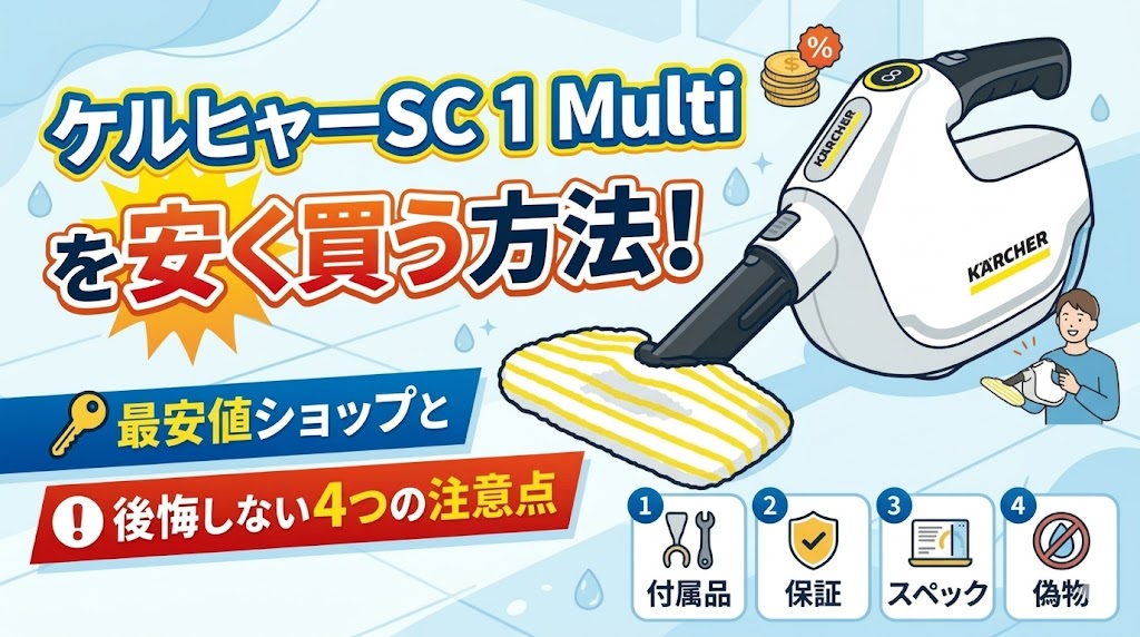 ケルヒャーSC 1 Multiを安く買う方法！最安値ショップと後悔しない4つの注意点
