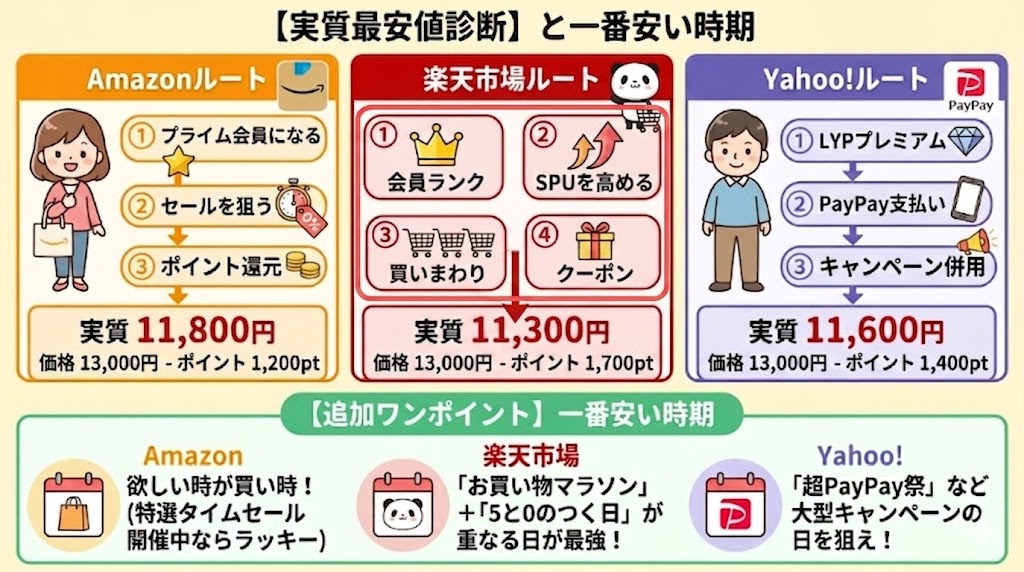 【実質最安値診断】あなたにとっての「正解ルート」と一番安い時期