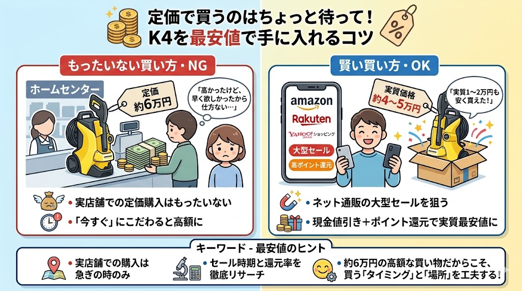 ケルヒャー K4プレミアムサイレントを安く買う方法