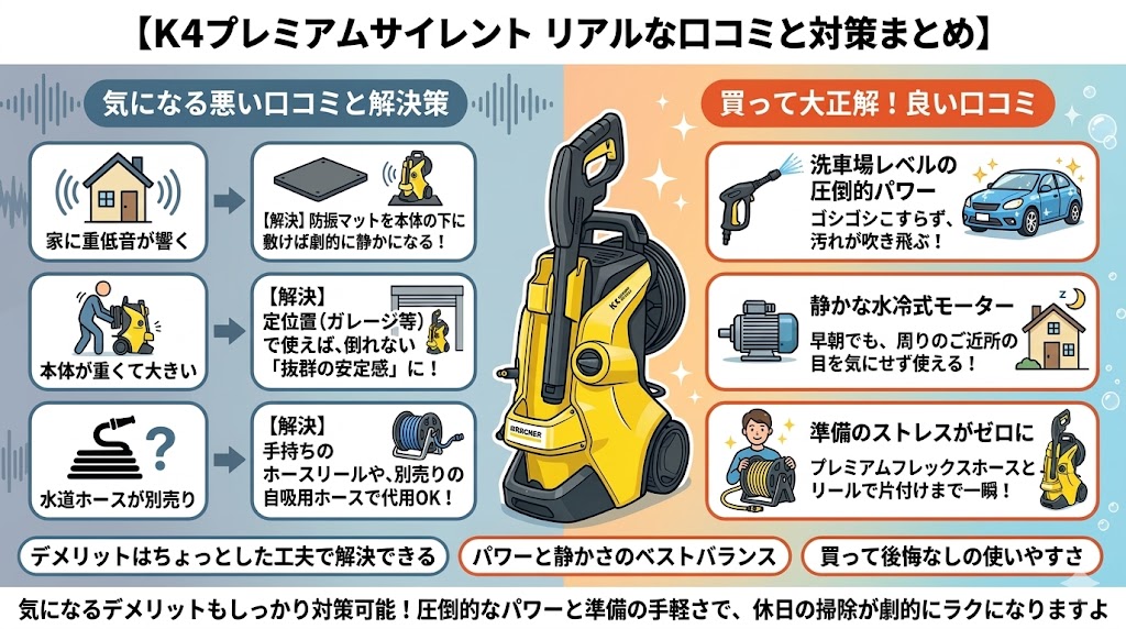 K4プレミアムサイレントの口コミまとめ