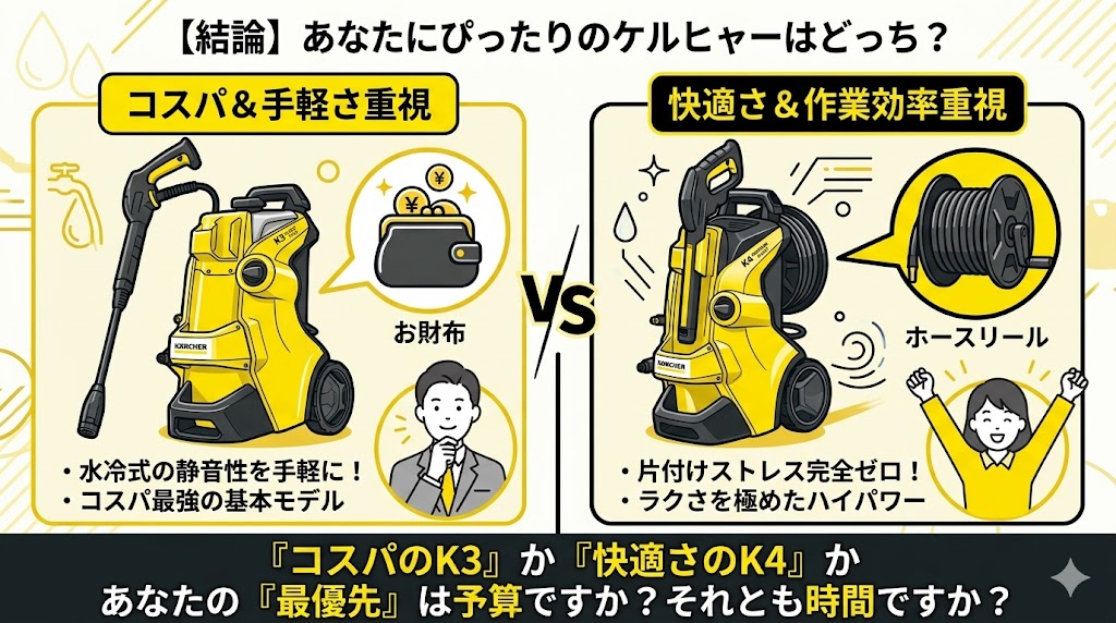 ケルヒャー　K3　K4　比較図