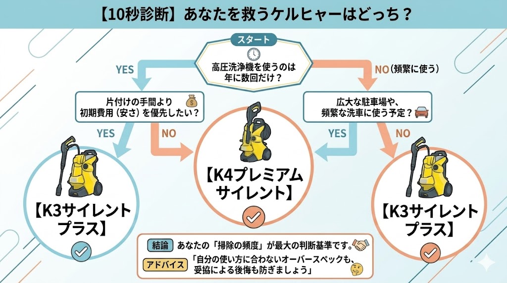 ケルヒャー　K3　K4　ライフスタイル別の解説図