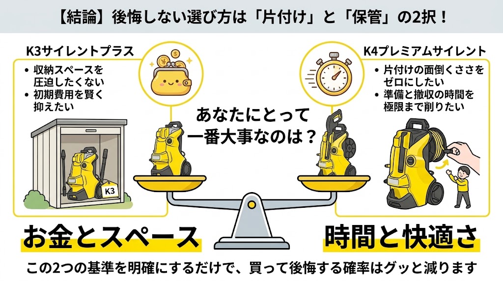 【まとめ】迷ったら「片付けのラクさ」と「保管環境」で選ぼう