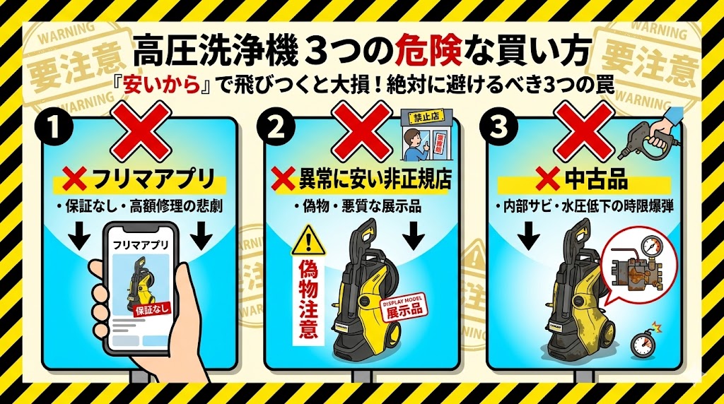 【要注意】ケルヒャーK5の「安物買いの銭失い」になる3つの危険な買い方