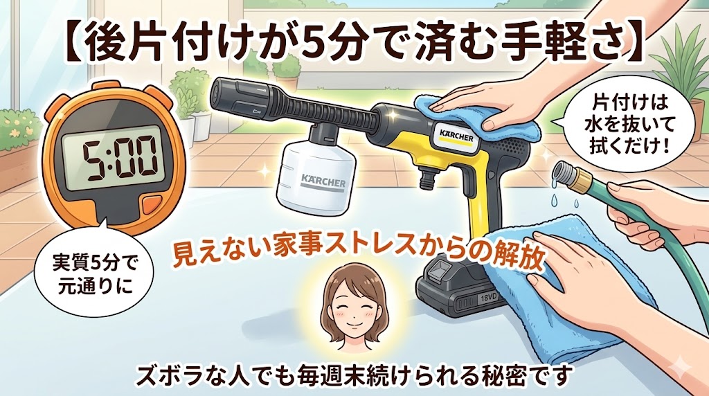 5分で完了する簡単な後片付けの流れ