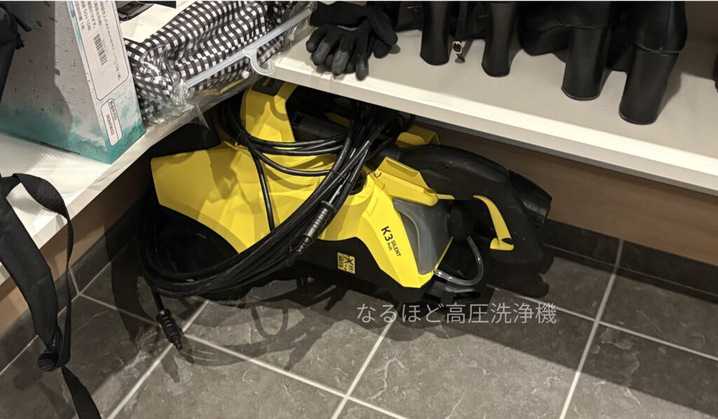 K3実際の玄関での収納風景。