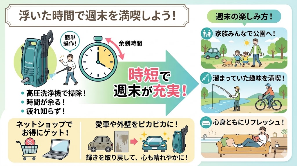 マキタMHW101を買って浮いた時間を満喫しよう