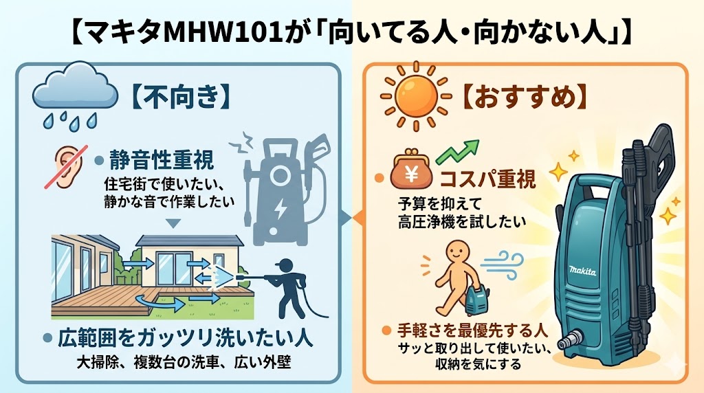 マキタMHW101が向いてる人・そうじゃない人